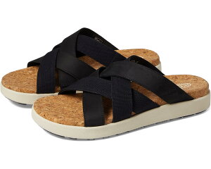 (���) �L�[�� ���f�B�[�X �G�� �~�b�N�X�h �X���C�h KEEN women Elle Mixed Slide Black/Birch