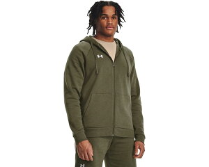 (���) �A���_�[�A�[�}�[ �����Y ���C�o�� �t���[�X �t�� �W�b�v �u�[�f�B Under Armour men Rival Fleece Full Zip Hoodie Marine OD Green/White
