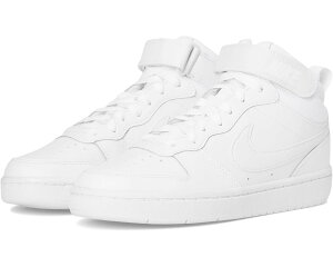 (���) �i�C�L �L�b�Y �R�[�g �{���[ �~�b�h 2 (�r�b�O �L�b�h) Nike kids Court Borough Mid 2 (Big Kid) White/White/White