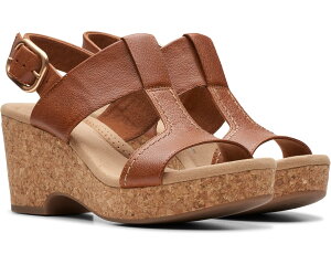 (���) �N���[�N�X ���f�B�[�X �W�[�� �X�^�C�� Clarks women Giselle Style Tan Leather