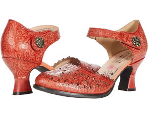 (���) ���f�B�[�X �r�W���i���[ LArtiste by Spring Step women Visionary Red Leather