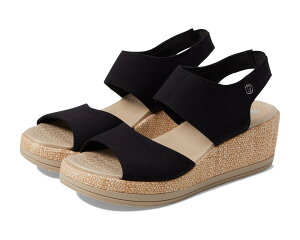 (���) �r�W�[�Y ���f�B�[�X ���r�[�� �A���N�� �X�g���b�v �E�F�b�W �T���_�� Bzees women Reveal Ankle Strap Wedge Sandals Black