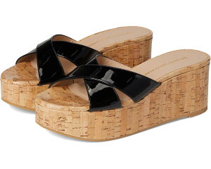 (���) �X�`���A�[�g ���C�c�}�� ���f�B�[�X �f�C�i �E�F�b�W �X���C�h Stuart Weitzman women Dayna Wedge Slide Black