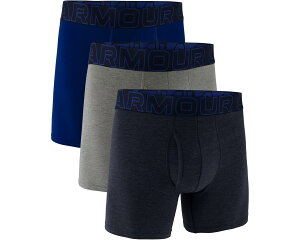 (���) �A���_�[�A�[�}�[ �����Y �p�t�H�[�}���X �R�b�g�� - �\���b�h 6 �C�� 3 �p�b�N Under Armour men Performance Cotton - Solid 6 In 3 Pack Midnight Navy