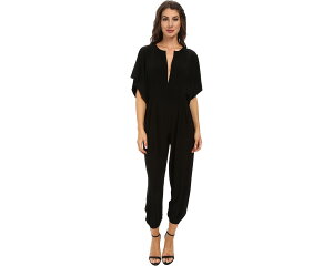 (���) �m�[�} �J�}�� ���f�B�[�X ���N�^���O�� �W���O �W�����v�X�[�c Norma Kamali women Rectangle Jog Jumpsuit Black