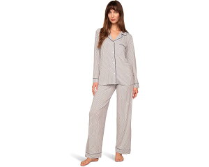 (���) �G�o�[�W�F�C ���f�B�[�X �W�[�� �v�����e�b�h - �U �����O Pj �Z�b�g Eberjey women Gisele Printed - The Long PJ Set Geo-sphere Gray Dawn/Navy