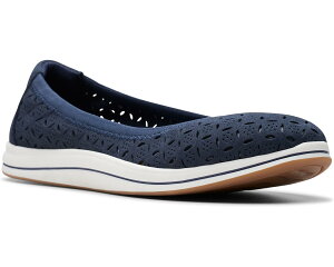 (���) �N���[�N�X ���f�B�[�X �u���[�Y ���[�� Clarks women Breeze Roam Navy Textile