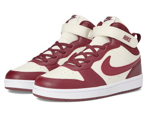 (���) �i�C�L �L�b�Y �R�[�g �{���[ �~�b�h 2 (���g�� �L�b�h) Nike kids Court Borough Mid 2 (Little Kid) Soft Pearl/Dark Team Red