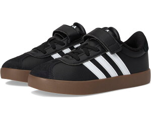 (���) �A�f�B�_�X �L�b�Y Vl �R�[�g 3.0 �G���X�e�B�b�N ���[�X �V���[�Y (���g�� �L�b�h) adidas kids VL Court 3.0 Elastic Lace Shoes (Little Kid) Black/White/Black 1