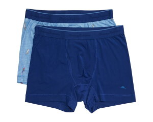 (���) �g�~�[�o�n�} �����Y 2-�p�b�N ���b�V�� �e�b�N �{�N�T�[ �u���[�t Tommy Bahama men 2-Pack Mesh Tech Boxer Briefs Navy/Blue Parrot
