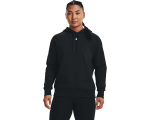 (���) �A���_�[�A�[�}�[ ���f�B�[�X ���C�o�� �t���[�X �u�[�f�B Under Armour women Rival Fleece Hoodie Black/White