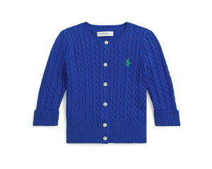 (���) �����t���[���� �L�b�Y �~�j-�P�[�u�� �R�b�g�� �J�[�f�B�K�� (�C���t�@���g) Polo Ralph Lauren kids Mini-Cable Cotton Cardigan (Infant) New Sapphire/Cruise Green