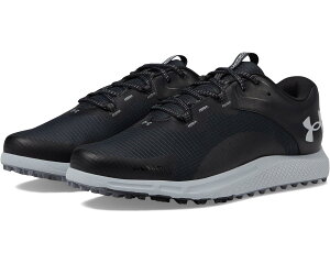 (���) �A���_�[�A�[�}�[ �����Y �`���[�W�h �h���[ 2 �X�p�C�N���X Under Armour men Charged Draw 2 Spikeless Black/Black/Mod Gray