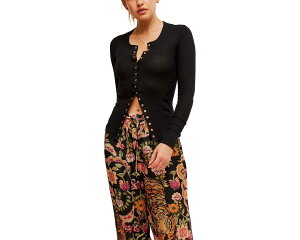 (���) �t���[�s�[�v�� ���f�B�[�X �S�[�C���O �v���C�V�Y �J���f�B Free People women Going Places Cardi Black