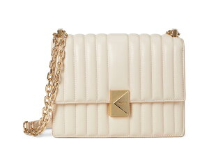 (���) �P�C�g�X�y�[�h �f�R �L���e�b�h ���U�[ �`�F�C�� �V�����_�[ Kate Spade New York Deco Quilted Leather Chain Shoulder Milk Glass