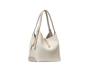 (���) �P�C�g�X�y�[�h �f�R �J���[�u���b�N �y�u���h ���U�[ ���[�W �V�����_�[ �o�b�O Kate Spade New York Deco Colorblocked Pebbled Leather Large Shoulder Bag Cashew Milk Multi