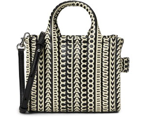 (���) �}�[�N�W�F�C�R�u�X �U ���m�O���� ���U�[ �N���X�{�f�B �g�[�g �o�b�O Marc Jacobs The Monogram Leather Crossbody Tote Bag Black/White