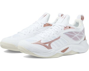 (���) �~�Y�m ���f�B�[�X �E�F�[�u �f�B�����V���� Mizuno women Wave Dimension White/Rose Gold