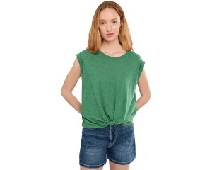 (���) �T���N�`���A�� ���f�B�[�X �m�b�e�b�h �}�b�X�� �e�B�[ Sanctuary women Knotted Muscle Tee Green Juice