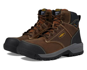 (���) �L�[�� ���[�e�B���e�B �����Y �G�o���X�g�� �R���|�W�b�g �g�D �G�X�h KEEN Utility men Evanston 6 Composite Toe ESD Bison/Black