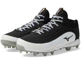 (取寄) ミズノ メンズ アンビション 3 ミッド TPU ベースボール クリーツ Mizuno men Ambition 3 Mid TPU Baseball Cleats Black/White