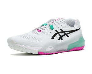 (���) �A�V�b�N�X �����Y �Q��-���]�����[�V���� X ASICS men Gel-Resolution X White/Aurora Green
