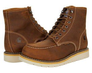 (���) �J�[�n�[�g ���f�B�[�X �E�F�b�W �E�H�[�^�[�v���[�t �\�t�g �g�D Carhartt women Wedge 6 Waterproof Soft Toe Dark Bison Oil Tanned