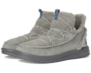 (���) �w�C �f���[�h ���f�B�[�X �J���f�� �X�G�[�h �R�[�W�[ Hey Dude women Camden Suede Cozy Charcoal