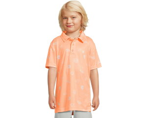 (���) �n�[���[ �L�b�Y �v�����e�b�h �x�������g �|�� (�r�b�O �L�b�h) Hurley kids Printed Belmont Polo (Big Kid) Sunset Glow
