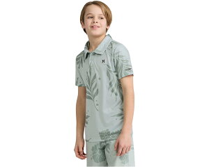 (���) �n�[���[ �L�b�Y �v�����e�b�h �x�������g �|�� (�r�b�O �L�b�h) Hurley kids Printed Belmont Polo (Big Kid) Aqua Grey