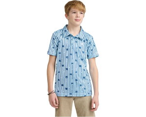 (���) �n�[���[ �L�b�Y �v�����e�b�h �x�������g �|�� (�r�b�O �L�b�h) Hurley kids Printed Belmont Polo (Big Kid) Blue Dream