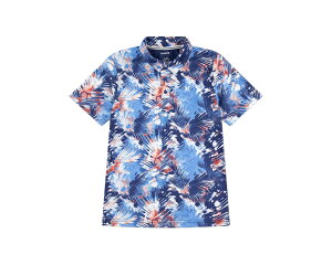 (���) �n�[���[ �L�b�Y �v�����e�b�h �x�������g �|�� (�r�b�O �L�b�h) Hurley kids Printed Belmont Polo (Big Kid) Deep Royal Blue