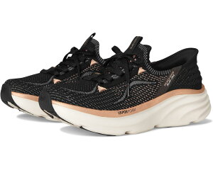 (���) �X�P�b�`���[�Y ���f�B�[�X ���F�C�p�[ �n���Y �t���[ �X���b�v-�C���X SKECHERS women DLux Vapor Hands Free Slip-INS Black Rose Gold