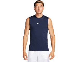 (���) �i�C�L �����Y �v�� �h���C-�t�B�b�g �X���� �X���[�u���X �g�b�v Nike men Pro Dri-FIT Slim Sleeveless Top Obsidian/White