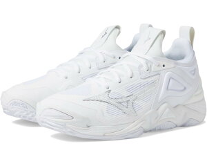 (���) �~�Y�m ���f�B�[�X �E�F�[�u ���[�����^�� 3 Mizuno women Wave Momentum 3 White/Silver