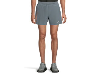 (���) �u���b�N�X �����Y �W���[�j�[ �V���[�c Brooks men Journey 5 Shorts Storm/Speed Logo