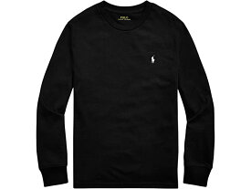 (取寄) ラルフローレン キッズ ボーイズ コットン ジャージ 長袖 Tシャツ ロンT Polo Ralph Lauren Kids boys Cotton Jersey Long Sleeve Tee (Big Kids) RL Black