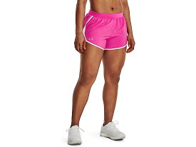 (取寄) アンダーアーマー レディース フライ バイ 2.0 ショーツ Under Armour women Fly By 2.0 Shorts Rebel Pink/White/Reflective