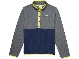 (取寄) エルエルビーン キッズ キルテッド スナップ 1/4 プルオーバー (ビッグ キッズ) L.L.Bean kids L.L.Bean Quilted Snap 1/4 Pullover (Big Kids) Charcoal Heather/Nautical Navy