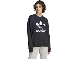 (取寄) アディダス オリジナルス レディース トレフォイル クルー スウェットシャツ adidas Originals women adidas Originals Trefoil Crew Sweatshirt Black 2