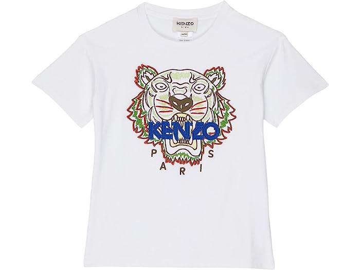 (取寄) ケンゾー キッズ ボーイズ ショート スリーブ T-シャツ エンブロイダー タイガー (トドラー リトル キッズ) Kenzo Kids boys Kenzo Kids Short Sleeve T-Shirt Embroidered Tiger (Toddler Little Kids) White