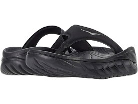 (取寄) ホカオネオネ レディース オラ リカバリー フリップ Hoka women Ora Recovery Flip Black/Dark Gull Gray 1