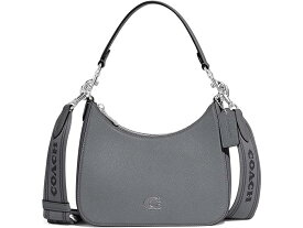 (取寄) コーチ レディース ホーボー ショルダーバッグ イン クロス グレイン レザー ブランド COACH women Hobo Crossbody in Cross Grain Leather Grey/Blue