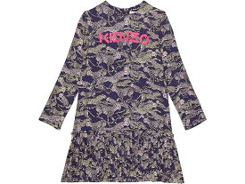 (取寄) ケンゾー キッズ ガールズ レオパード プリント ロング スリーブ ドレス (リトル キッズ/ビッグ キッズ) Kenzo Kids girls Kenzo Kids Leopard Print Long Sleeve Dress (Little Kids/Big Kids) Plum