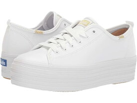 (取寄) ケッズ レディース トリプル アップ レザー Keds women Keds Triple Up Leather White Leather