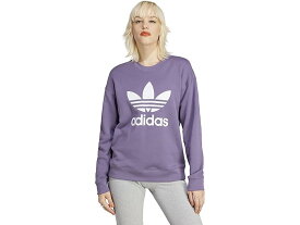 (取寄) アディダス オリジナルス レディース トレフォイル クルー スウェットシャツ adidas Originals women adidas Originals Trefoil Crew Sweatshirt Shadow Violet