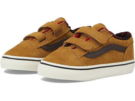 (取寄) バンズ スニーカー キッズ オールドスクール V 大きいサイズ Vans Kids Old Skool V Fatal Floral Golden Brown