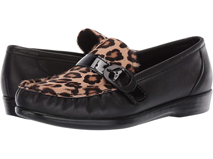 レディース ローファー シューズ 靴 スニーカー ブランド ファッション かわいい 女性サイズ 大きいサイズ ビックサイズ (取寄) ララ SAS Lara Black Leopard