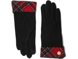 (取寄) ローレン ラルフローレン レディース パターン カフ グローブ ウィズ スナップ LAUREN Ralph Lauren women LAUREN Ralph Lauren Pattern Cuff Glove with Snap Black/Red