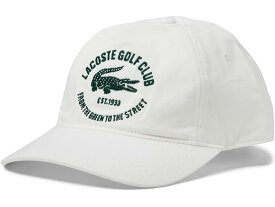 (取寄) ラコステ クラブ グラフィック キャップ Lacoste Lacoste Club Lacoste Graphic Cap Cake Flour White